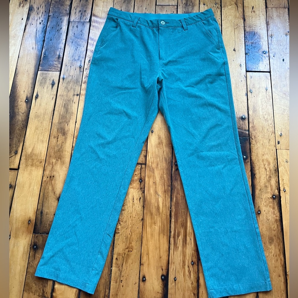 1764 Golf Pants Mens 34x30 Green Lightweight Performance Chino Stretch Preppy